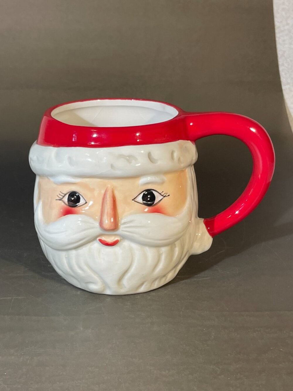 Santa Claus Ceramic Christmas Cup mug. Sleigh Bell Bistro 26 oz.  (inv#2002)